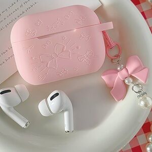 AirPods Pro 2 Case Cover with Bow Keychain